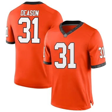 Youth Replica Jaxon Deason Oklahoma State Cowboys Football College Jersey - Orange